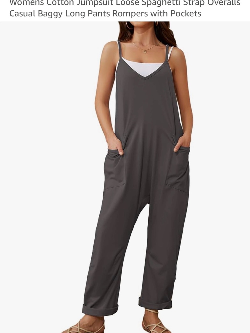 NWT Women's Olive Brown Wide-Leg Boho Jumpsuit  Overalls with Pockets Size 1X